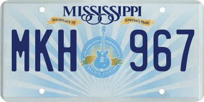 MS license plate MKH967