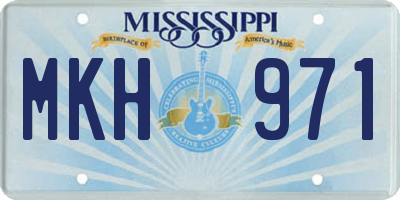 MS license plate MKH971