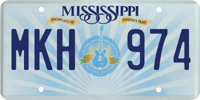 MS license plate MKH974