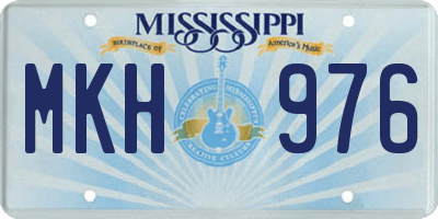 MS license plate MKH976