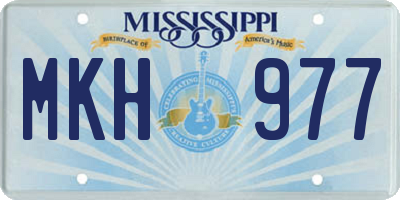 MS license plate MKH977
