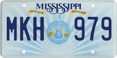 MS license plate MKH979
