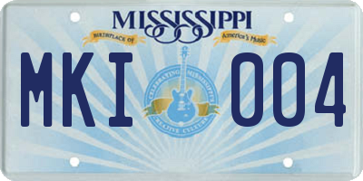 MS license plate MKI004