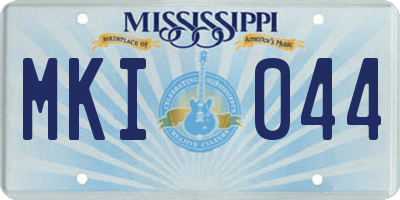 MS license plate MKI044