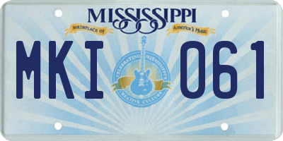 MS license plate MKI061