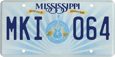 MS license plate MKI064