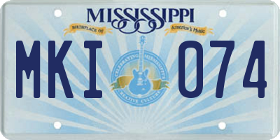 MS license plate MKI074