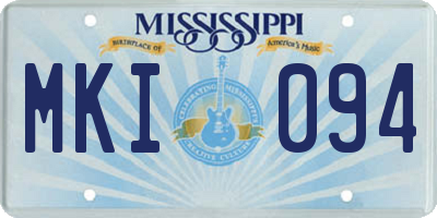 MS license plate MKI094