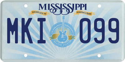 MS license plate MKI099