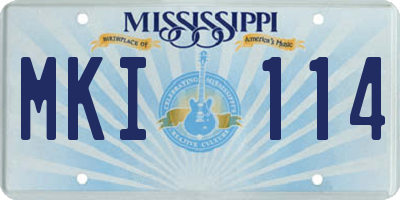 MS license plate MKI114