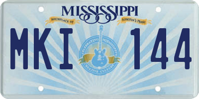 MS license plate MKI144