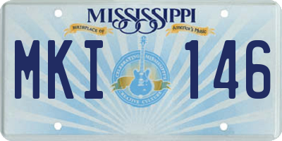 MS license plate MKI146