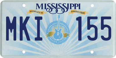 MS license plate MKI155