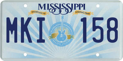 MS license plate MKI158