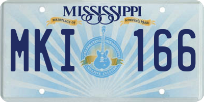 MS license plate MKI166
