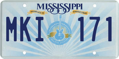 MS license plate MKI171