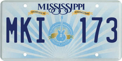 MS license plate MKI173
