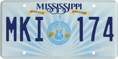 MS license plate MKI174