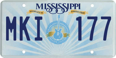 MS license plate MKI177