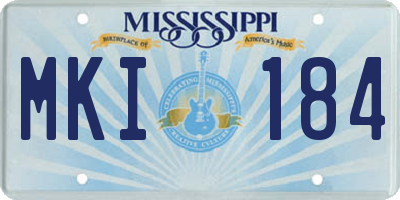 MS license plate MKI184