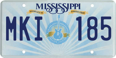 MS license plate MKI185