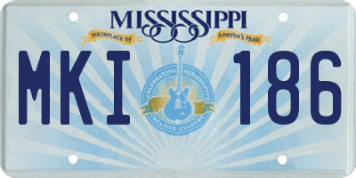 MS license plate MKI186