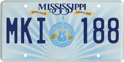 MS license plate MKI188
