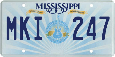 MS license plate MKI247