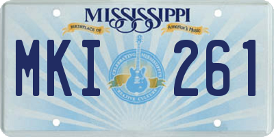 MS license plate MKI261