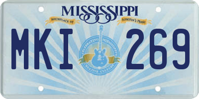 MS license plate MKI269