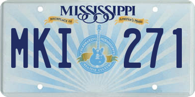 MS license plate MKI271