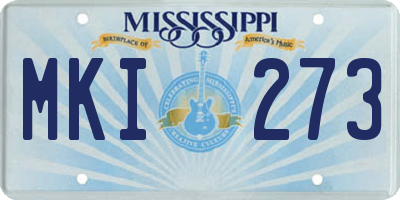 MS license plate MKI273