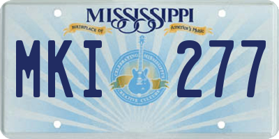 MS license plate MKI277