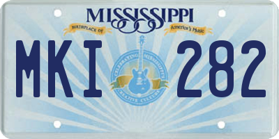 MS license plate MKI282