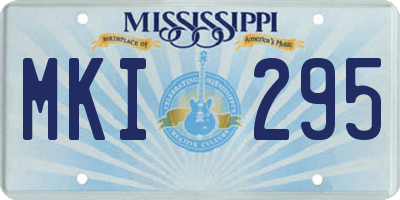 MS license plate MKI295