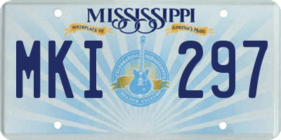 MS license plate MKI297