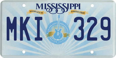 MS license plate MKI329