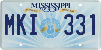 MS license plate MKI331