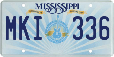 MS license plate MKI336