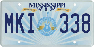 MS license plate MKI338