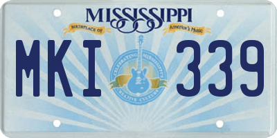 MS license plate MKI339