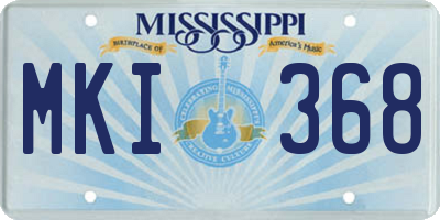 MS license plate MKI368