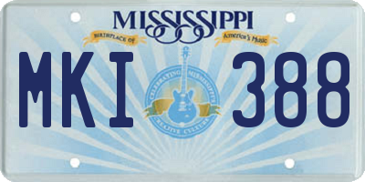 MS license plate MKI388