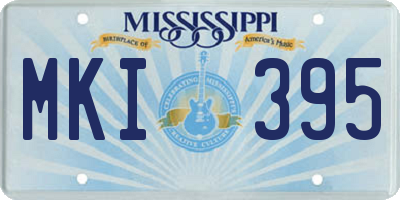 MS license plate MKI395