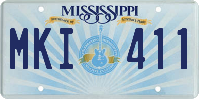 MS license plate MKI411