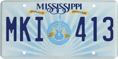 MS license plate MKI413