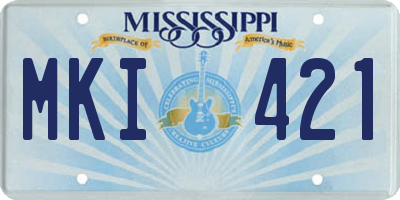 MS license plate MKI421