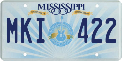 MS license plate MKI422