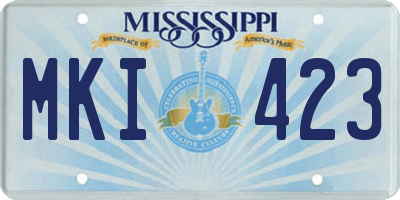MS license plate MKI423