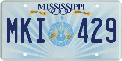 MS license plate MKI429